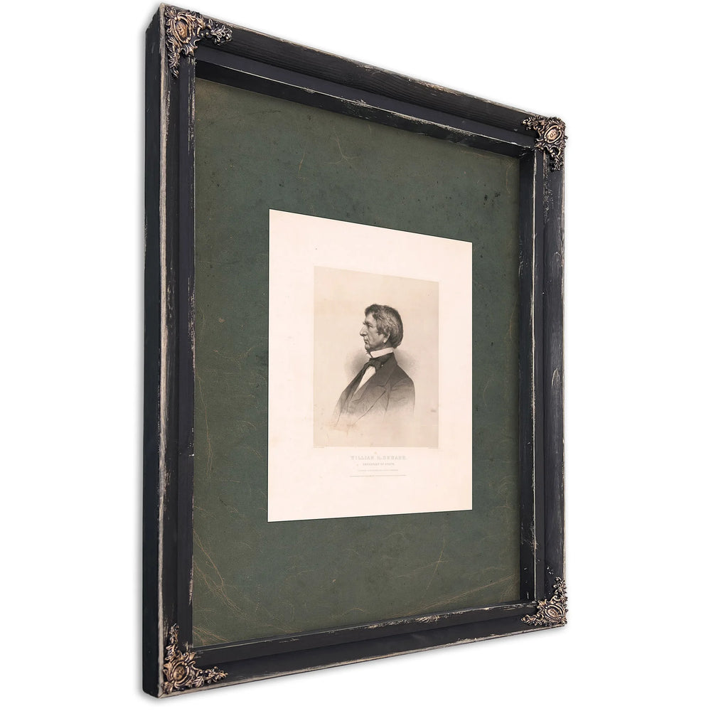 William H Seward Secretary of State 19th Century — Ebony Framed Canvas Print | Bella Frye