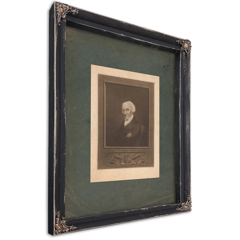 His Excellency Elbridge Gerry Lld Governour of Massachusetts 1811 — Ebony Framed Canvas Print | Bella Frye
