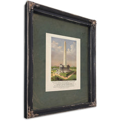 The National Washington Monument 1885 — Ebony Framed Canvas Print | Bella Frye