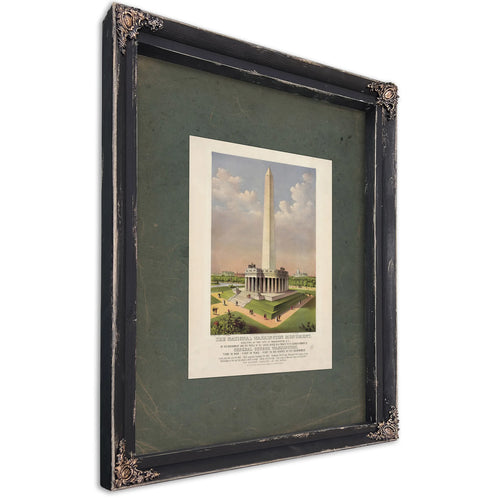 The National Washington Monument 1885 — Ebony Framed Canvas Print | Bella Frye