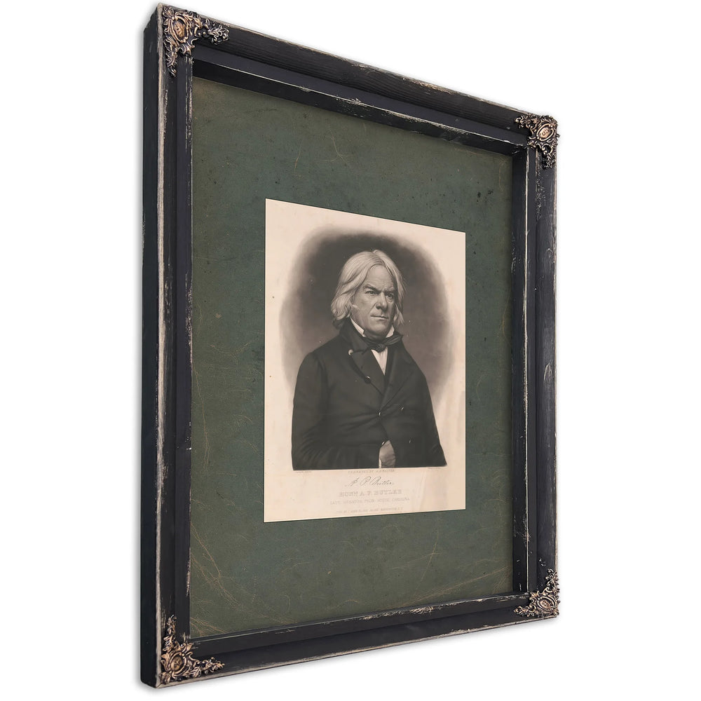 Hon Andrew Pickens Butler Late Senator From South Carolina 19th Century — Ebony Framed Canvas Print | Bella Frye