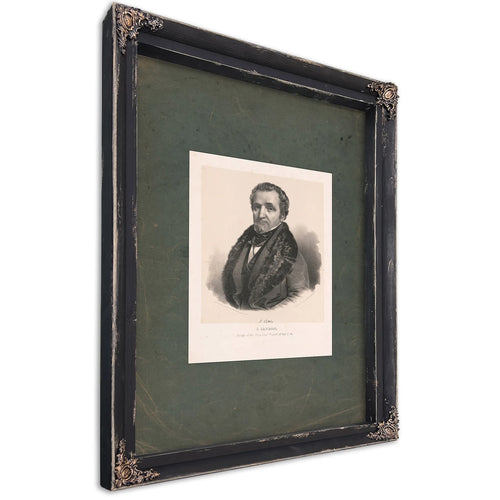 John Catron Judge of the Supreme Court of the Us 1839 — Ebony Framed Canvas Print | Bella Frye