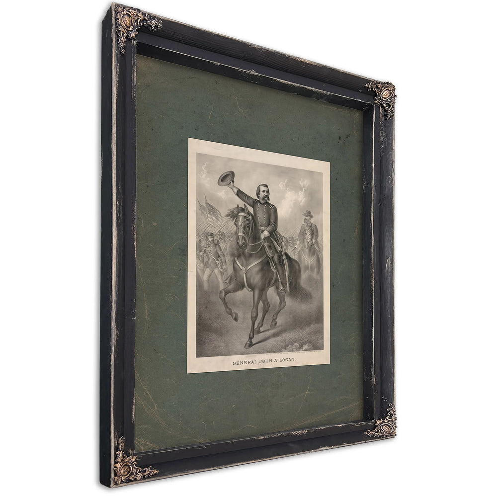 General John Alexander Logan 1874 — Ebony Framed Canvas Print | Bella Frye