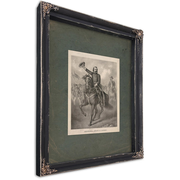 General John Alexander Logan 1874 — Ebony Framed Canvas Print | Bella Frye