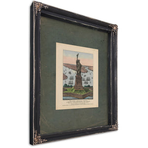 The Great Bartholdi Statue Liberty Enlightening the World 1885 — Ebony Framed Canvas Print | Bella Frye