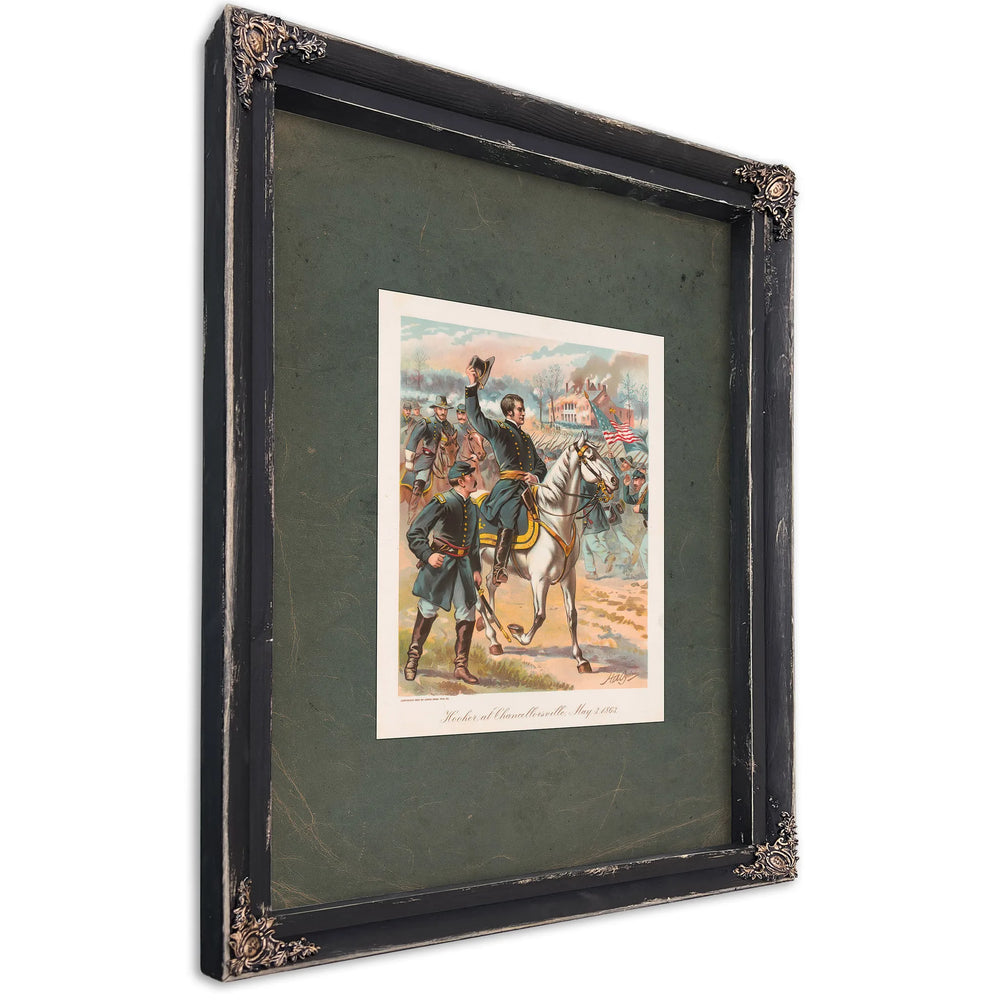 Hooker at Chancellorsville May 3 1863 19 — Ebony Framed Canvas Print | Bella Frye
