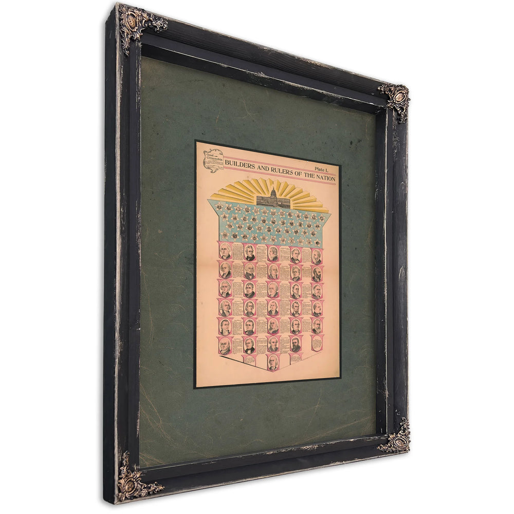 Builders and Rulers of the Nation 1895 — Ebony Framed Canvas Print | Bella Frye