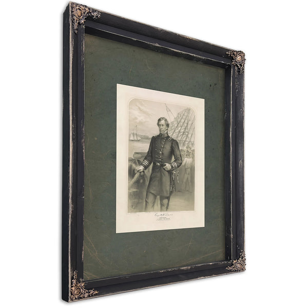 Captain Wilkes 1862 — Ebony Framed Canvas Print | Bella Frye