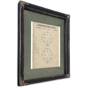 Us Design Patent S Pickleball (217) — Ebony Framed Canvas Print | Bella Frye