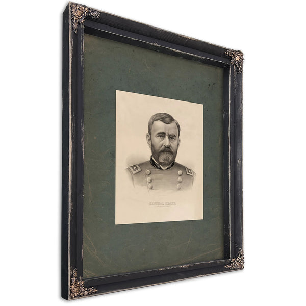 General Grant 1885 1 — Ebony Framed Canvas Print | Bella Frye