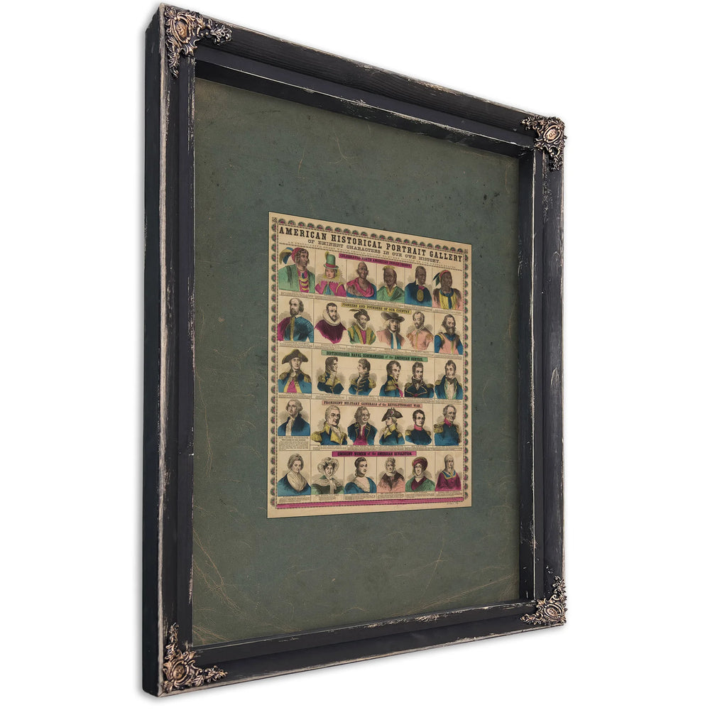 American Historical Portrait Gallery 19th Century — Ebony Framed Canvas Print | Bella Frye