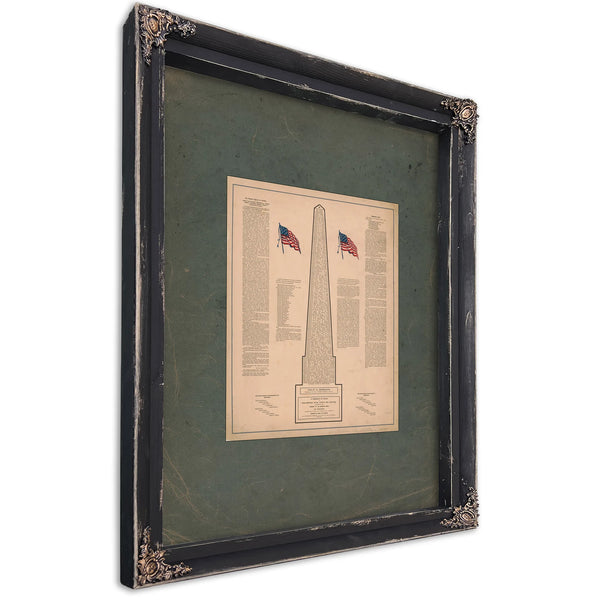 Commemorate the Services of Irish American Valor Loyalty and Devotion 1891 — Ebony Framed Canvas Print | Bella Frye