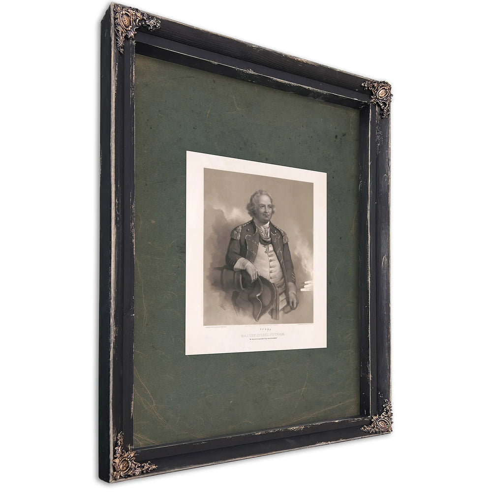 Major General Israel Putnam He Dared to Lead Where Any Dared to Follow 1864 — Ebony Framed Canvas Print | Bella Frye