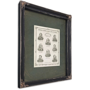 American Heroes Sages and Statesmen 19th Century — Ebony Framed Canvas Print | Bella Frye