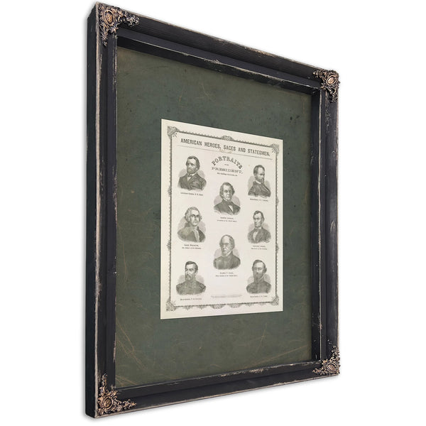 American Heroes Sages and Statesmen 19th Century — Ebony Framed Canvas Print | Bella Frye