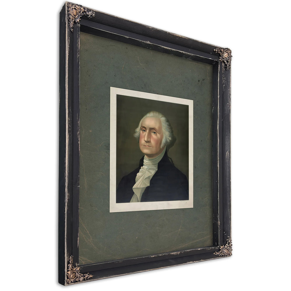 George Washington 1896 — Ebony Framed Canvas Print | Bella Frye