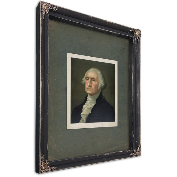 George Washington 1896 — Ebony Framed Canvas Print | Bella Frye