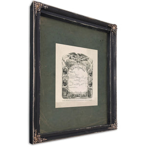 The Union Soldiers Discharge Certificate 1865 — Ebony Framed Canvas Print | Bella Frye