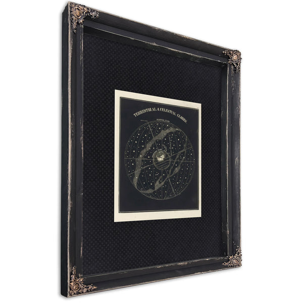 The Cosmic Mirror Smith's Celestial Sphere With Earth at Center — Ebony Framed Canvas Print | Bella Frye