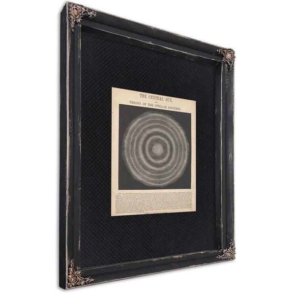 The Mädler Delusion — Victorian Dreams of a Cosmic Heart — Ebony Framed Canvas Print | Bella Frye