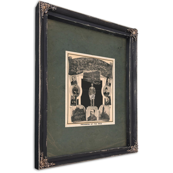 Progress of the Race Tuskegee University Tuskegee Ala 193 — Ebony Framed Canvas Print | Bella Frye