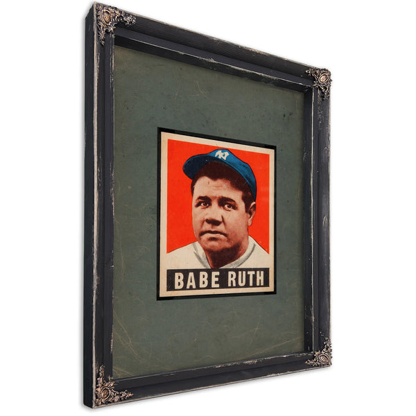 Leaf Babe Ruth — Ebony Framed Canvas Print | Bella Frye