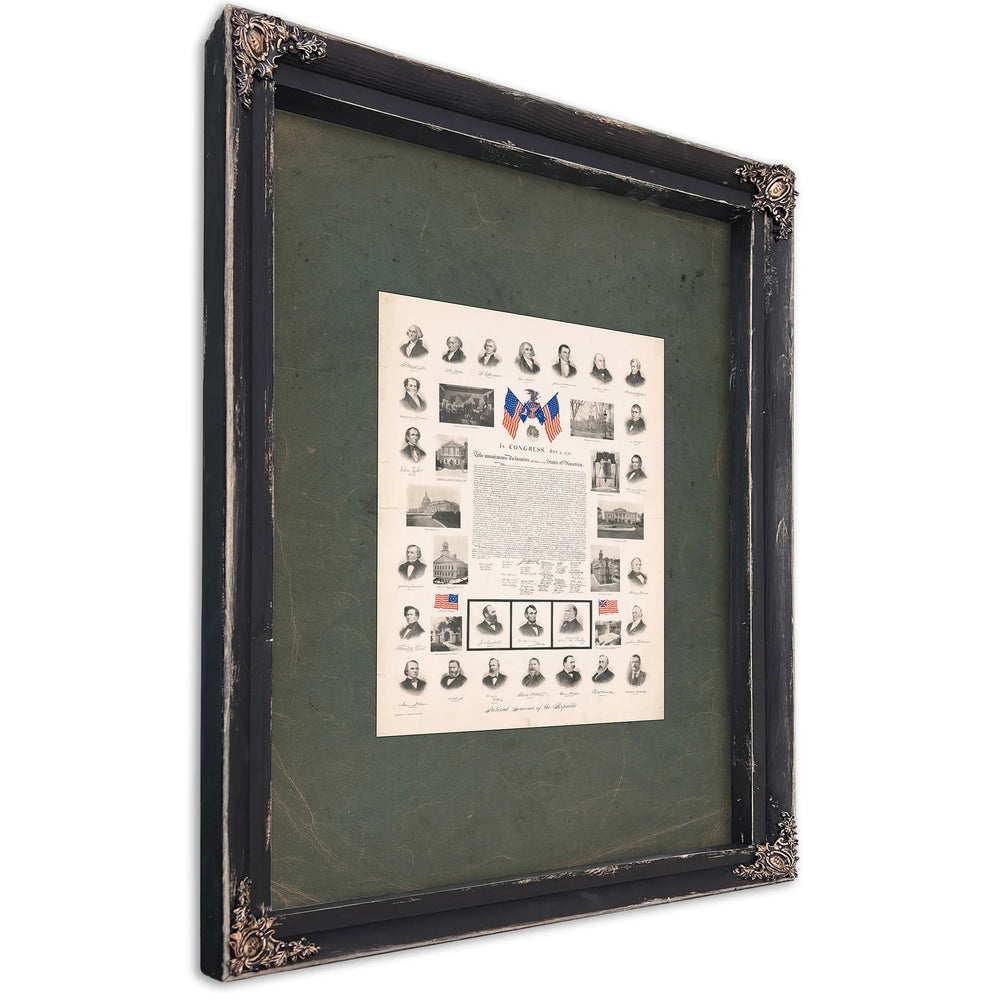 Pictorial Souvenir of the Republic 194 — Ebony Framed Canvas Print | Bella Frye