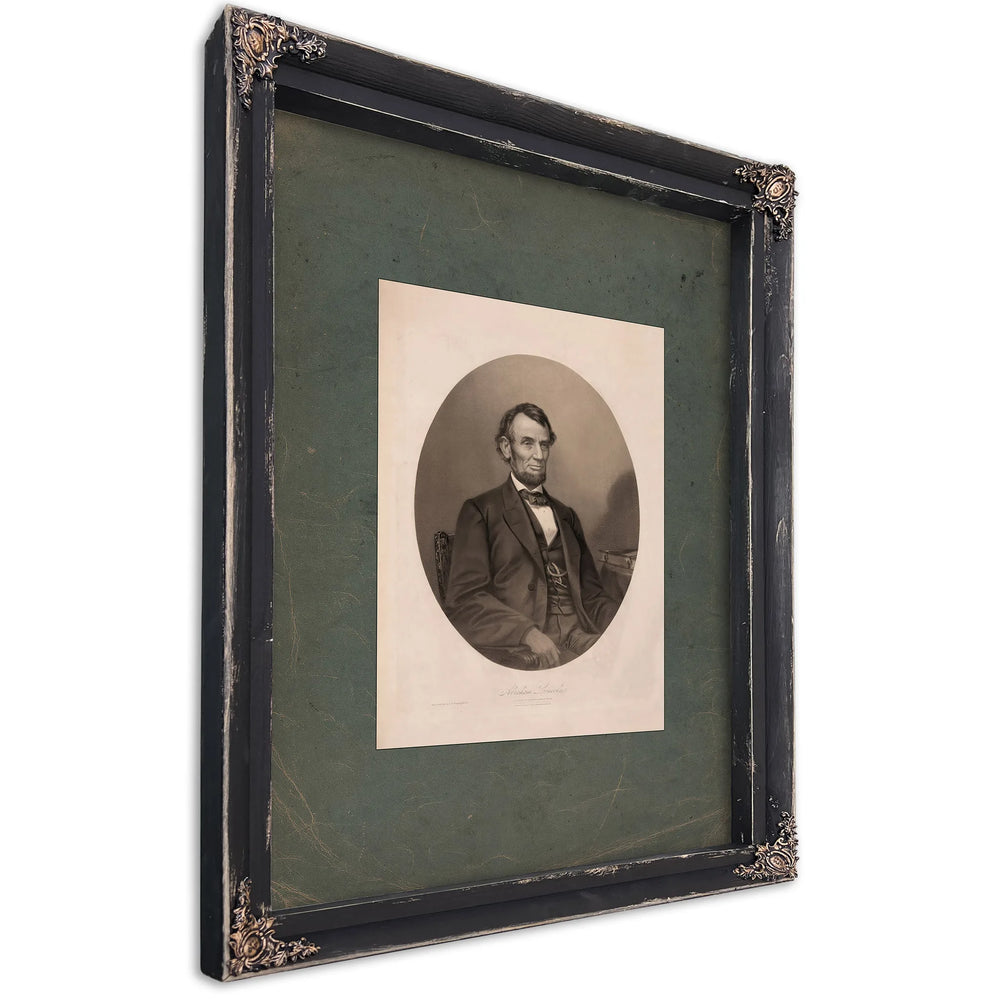 Abraham Lincoln 1865 1 — Ebony Framed Canvas Print | Bella Frye