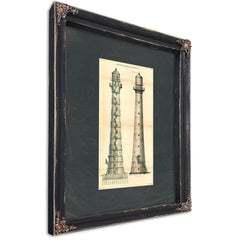 The Iron Sentinel of Cape Canaveral Maritime Engineering Blueprint — Ebony Framed Canvas Print | Bella Frye