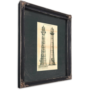 The Iron Sentinel of Cape Canaveral Maritime Engineering Blueprint — Ebony Framed Canvas Print | Bella Frye