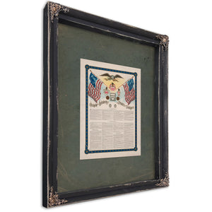 Origin and History of the Stars and Stripes 1899 — Ebony Framed Canvas Print | Bella Frye