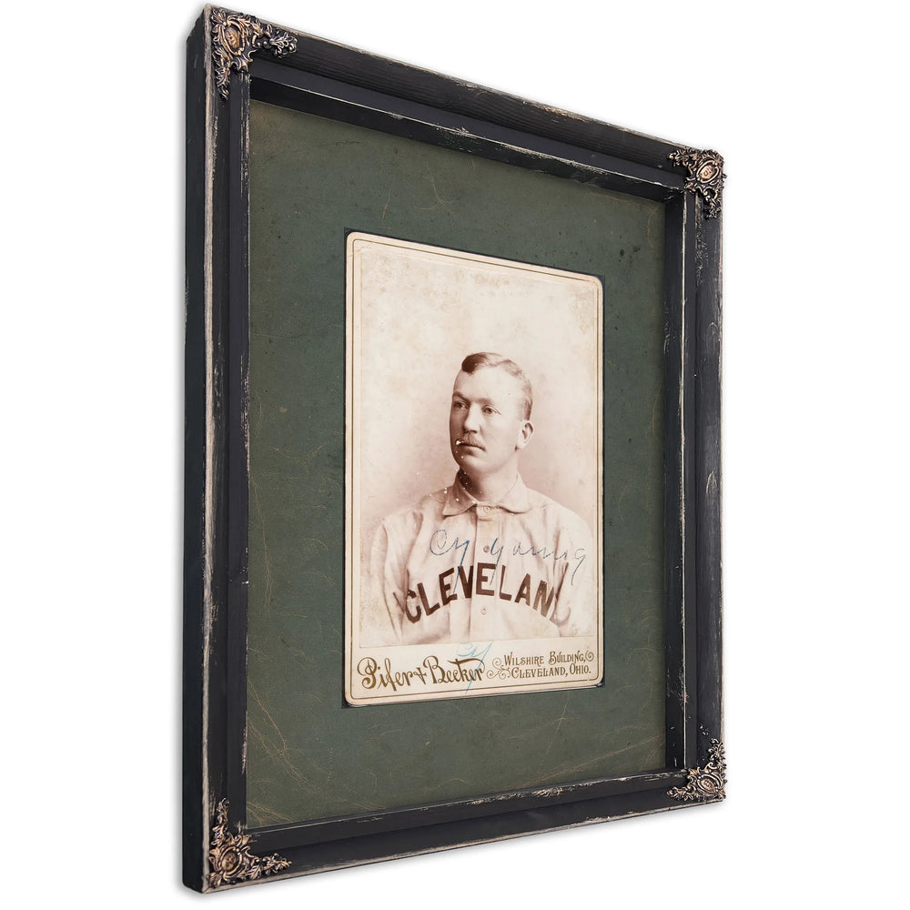 Cy Young by Pifer and Becker 1893 — Ebony Framed Canvas Print | Bella Frye