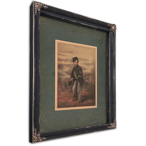 Union Drummer Boy John Clem at Point Lookout Tennessee 1863 188 — Ebony Framed Canvas Print | Bella Frye