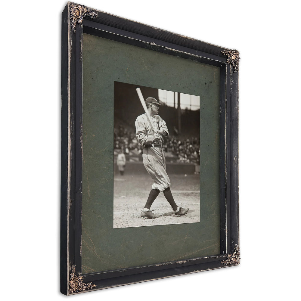 Ty Cobb Paul Thompson Cropped — Ebony Framed Canvas Print | Bella Frye
