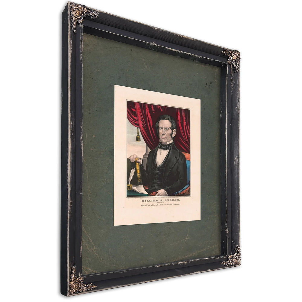 William a Graham_ Whig Candidate for Vice President of the United States 1852 — Ebony Framed Canvas Print | Bella Frye