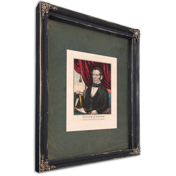William a Graham_ Whig Candidate for Vice President of the United States 1852 — Ebony Framed Canvas Print | Bella Frye