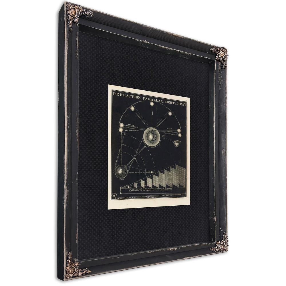 The Astronomer's Deception a Study in Celestial Illusions — Ebony Framed Canvas Print | Bella Frye