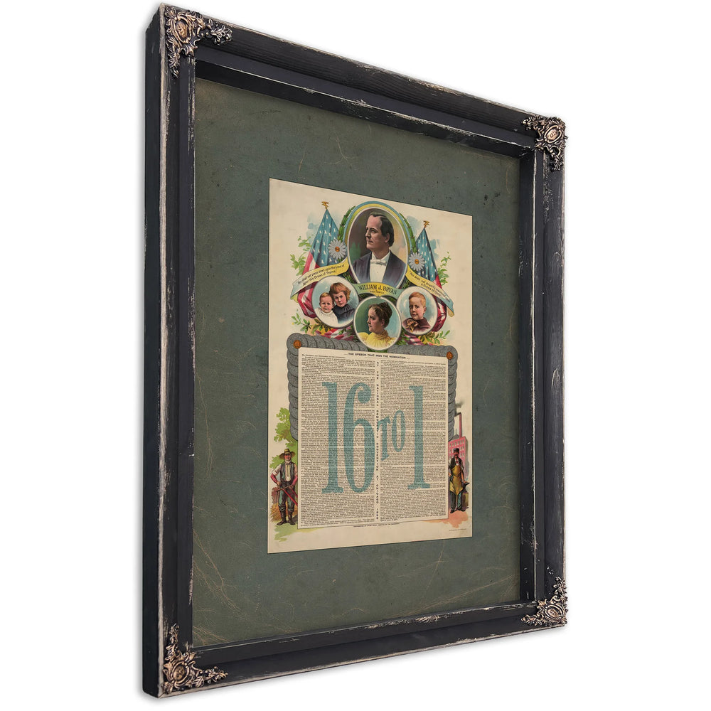to 1 the Speech That Won the Nomination at the National Democtratic Convention at Chicago 1896 1896 — Ebony Framed Canvas Pri