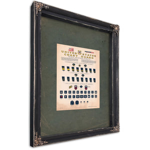 United States Coast Guard Insigna and General Etiquette 1917 — Ebony Framed Canvas Print | Bella Frye