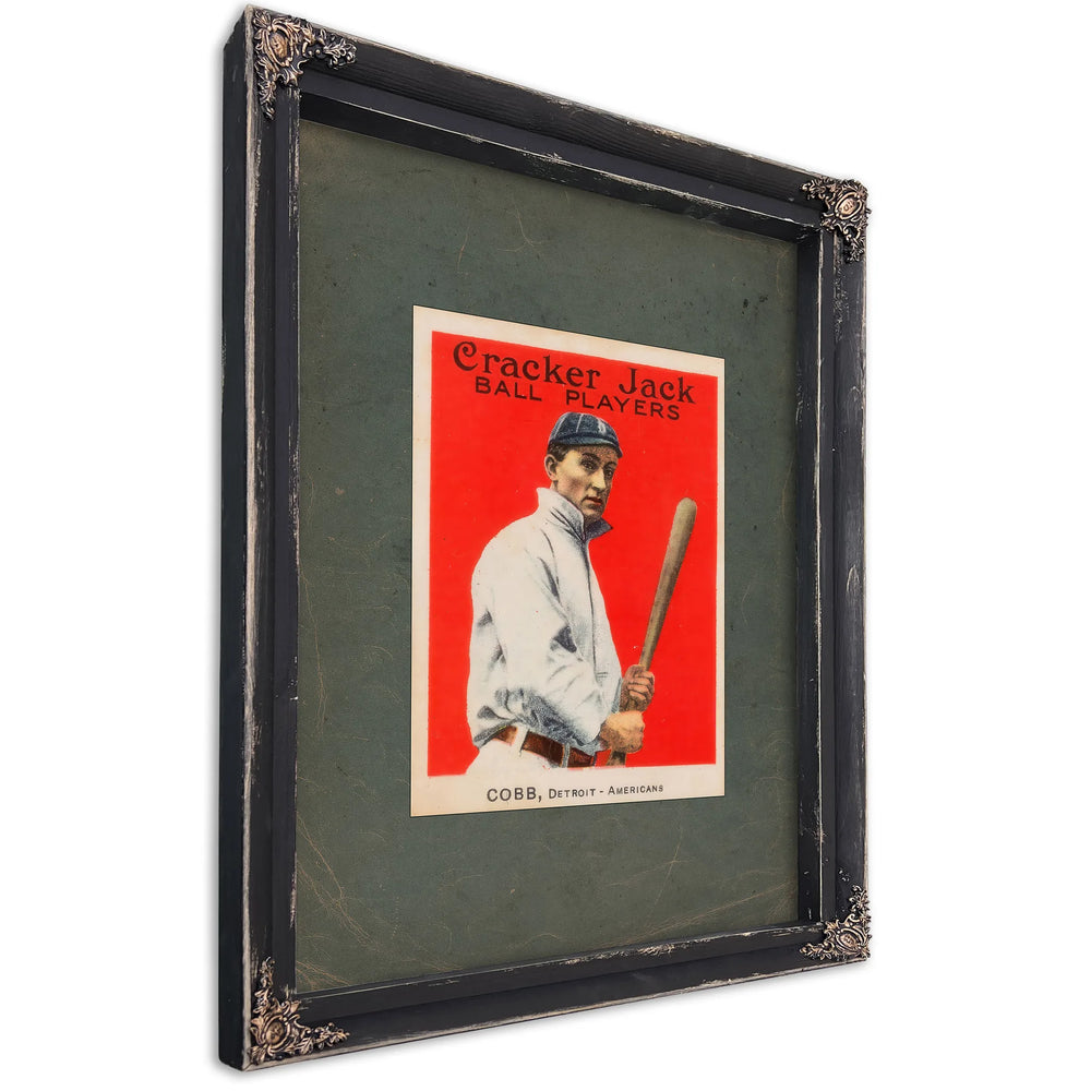 Cracker Jack Ty Cobb — Ebony Framed Canvas Print | Bella Frye