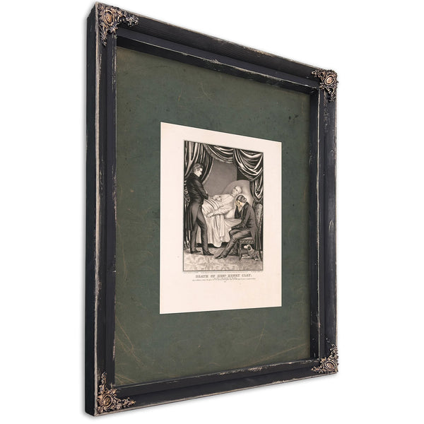 Death of Honl Henry Clay_ My Son I Am Going Sit by Me 1852 — Ebony Framed Canvas Print | Bella Frye