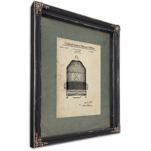 The Gilded Prison — 1932 Patent Archive — Ebony Framed Canvas Print | Bella Frye