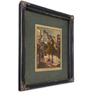 Benjamin Franklin Printer Philadelphia 1914 — Ebony Framed Canvas Print | Bella Frye
