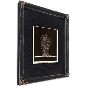 The Sun's Violent Breath 1892 Solar Prominence Study — Ebony Framed Canvas Print | Bella Frye