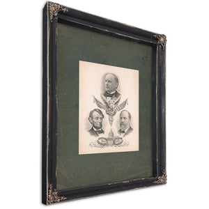 Portraits of Mckinley Lincoln and Garfield 192 — Ebony Framed Canvas Print | Bella Frye