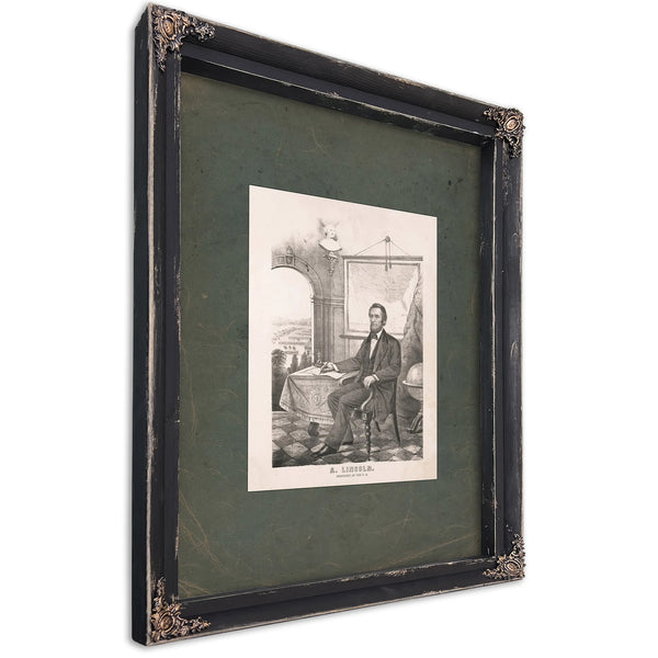 Abraham Lincoln President of the Us 1862 1864 — Ebony Framed Canvas Print | Bella Frye