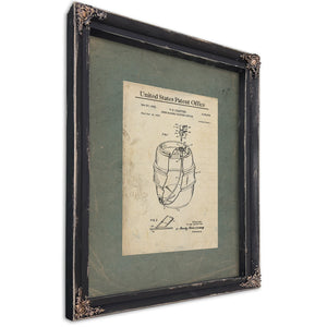 The Publicans Secret Patent for the Perfect Pour — Ebony Framed Canvas Print | Bella Frye