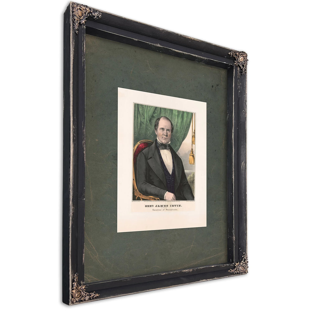 General James Irvin Whig Candidate for Governor of Pennsylvania 1847 — Ebony Framed Canvas Print | Bella Frye