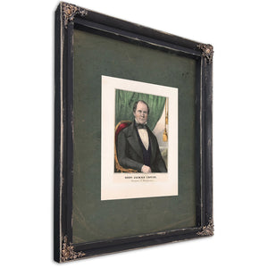 General James Irvin Whig Candidate for Governor of Pennsylvania 1847 — Ebony Framed Canvas Print | Bella Frye