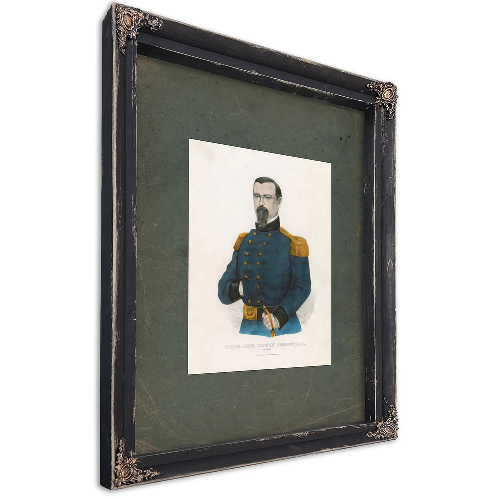 Brigadier General Irwin Mcdowell Us Army 19th Century — Ebony Framed Canvas Print | Bella Frye